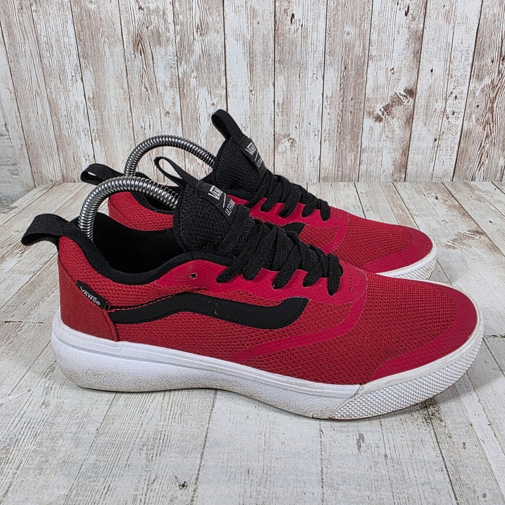 Vans UltraRange Rapidweld Red Black White Athletic Sneakers Womens 8 Mens 6.5